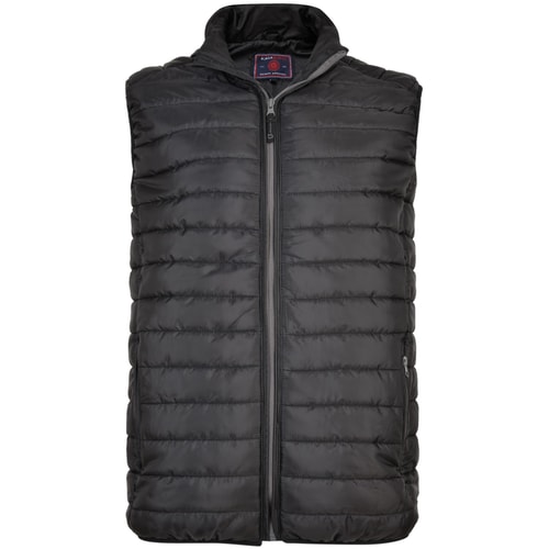 KAM Quilted Gilet Black